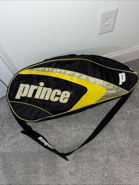 Multi Racquet BIG Prince retro green tennis racket racquet travel carry bag